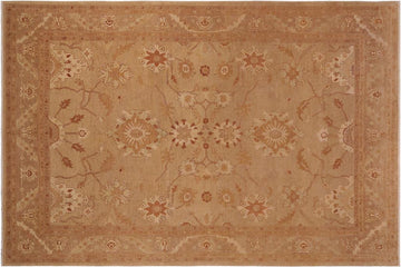 handmade Traditional Kafkaz Chobi Ziegler Tan Brown Hand Knotted RECTANGLE 100% WOOL area rug 10 x 14